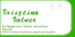 krisztina valner business card